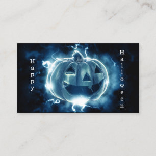 Carte De Visite citrouille d'Halloween sous la pluie