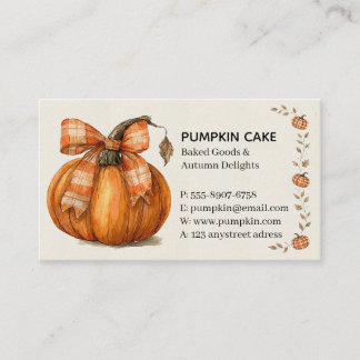 Carte De Visite Citrouille rustique d'automne
