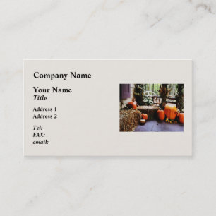 Carte De Visite Citrouilles sur Porch