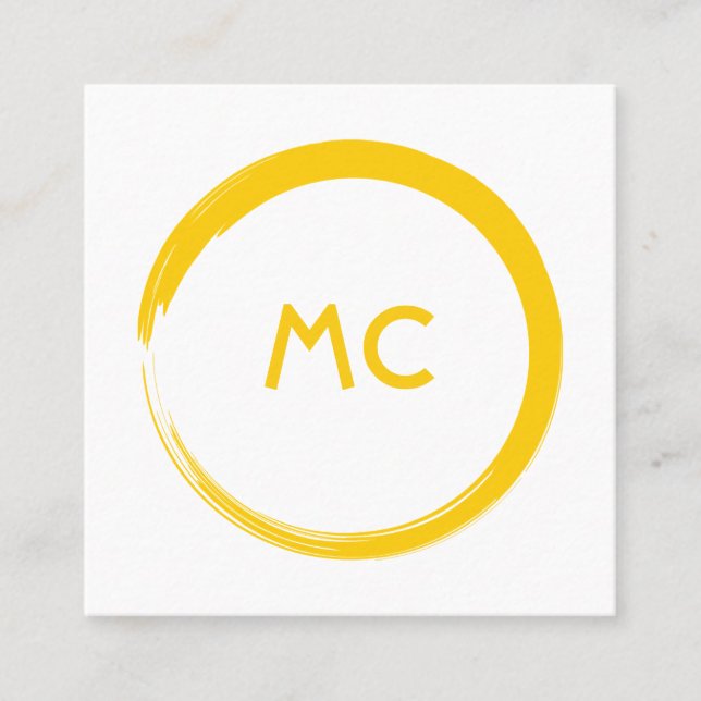 Carte de visite clair et simple avec logo rond (Devant)