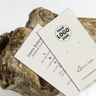 Carte De Visite Clair Tan Ajouter Votre Écran D'Oreille Logo