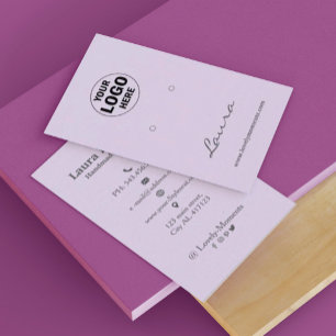 Carte De Visite Clair violet Ajoutez votre écran d'oreille du logo