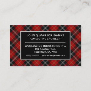 Carte De Visite Clan écossais Marjoribanks Tartan Plaid