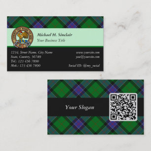 Carte De Visite Clan Sinclair Chasse Tartan