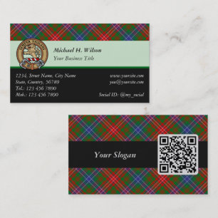 Carte De Visite Clan Wilson Modern Tartan