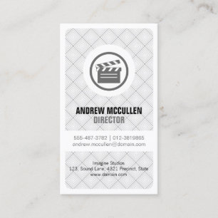 Carte De Visite Clapperboard Icon Film Director