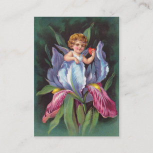 Carte De Visite Clapsaddle : Iris d'ange de fleur