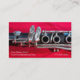 Carte De Visite Clarinet en rouge
