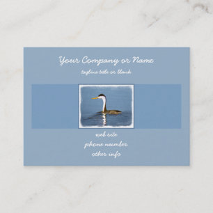 Carte De Visite Clark's Grebe Painting - Art original pour les ois