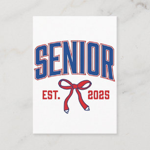 Carte De Visite Classe Coquette Senior 2025 de 2025 de vaches rose