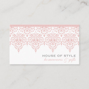 CARTE DE VISITE classe damask rose pâle