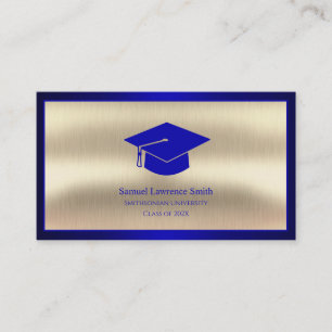 Carte De Visite Classe de graduation moderne de l'étudiant Blue G