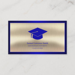 Carte De Visite Classe de graduation moderne de l'étudiant Blue Go