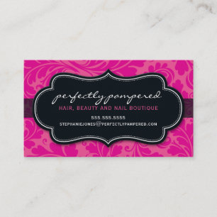 CARTE DE VISITE classe florissante fuschia rose no