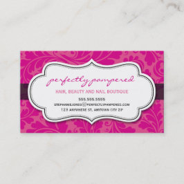 CARTE DE VISITE classe florissante fuschia rose no