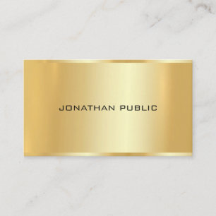 Carte De Visite Classé Gold Look Professionnel Moderne Modèle Chic