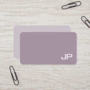 Carte De Visite Classé Monogramme Plain Luxury Beauty Salon Manag