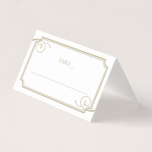 Carte De Visite Classic Gold Frame Luxe Mariage Place Card