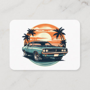Carte De Visite Classic Muscle Car Retro Style Vintage