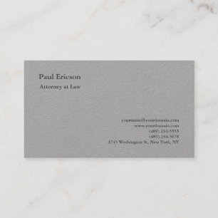 Carte De Visite Classical Elegant Plain Professional Premium Grey