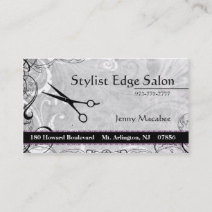 Carte de visite classieux de rendez-vous de salon