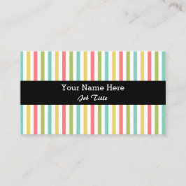 Carte de visite classique Dazzle Stripe noir