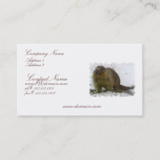 Carte de visite classique de castor