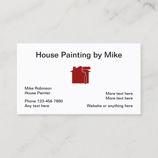 Carte De Visite Classique House Painter Generic (Devant)