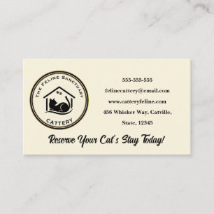 Carte de visite classique pour élevage de chats pe