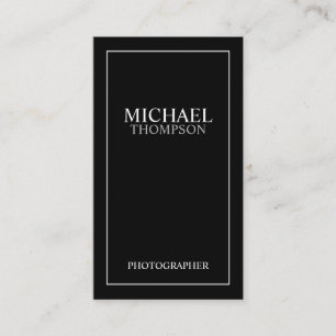 Carte De Visite Classique professionnel noir et blanc