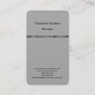 Carte De Visite Classique simple minimaliste gris