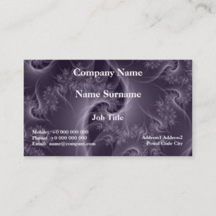 Carte de visite classique violet et blanc
