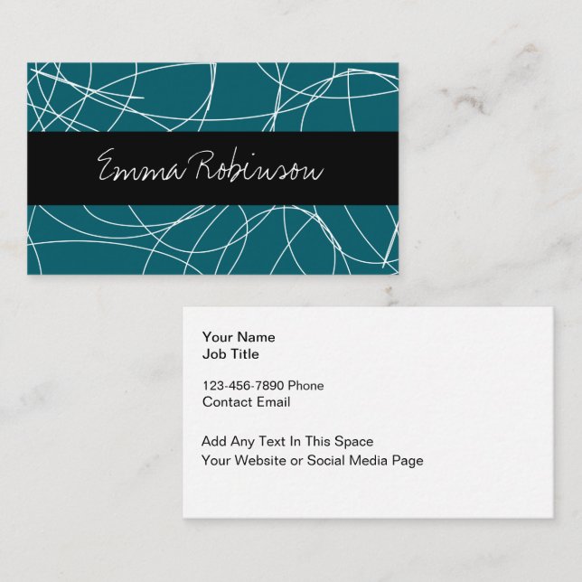 Carte De Visite Classy Trendy Monogram Business Cards (Devant / Derrière)