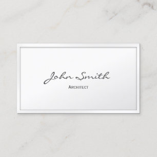 Carte de visite Classy White Border Architect