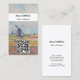 Carte De Visite Claude Monet - Champs Tulip, La Haye - Code QR