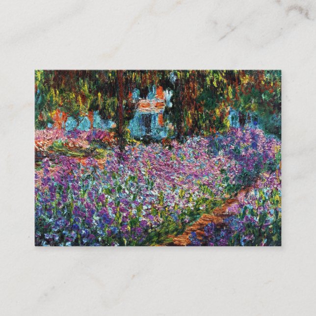 Carte De Visite Claude Monet : Iris dans le jardin de Monet (Devant)