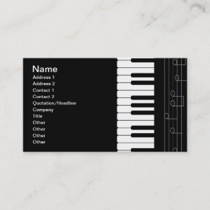 Carte De Visite Clavier de piano