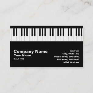Carte De Visite Clavier pour piano