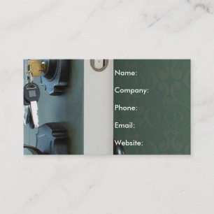 Carte De Visite Clé de porte Grey Bienvenue Mat Immobilier