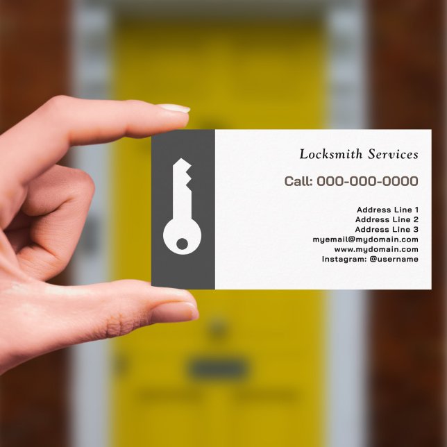 Carte De Visite Clé et serrure (Key & Locksmith Business Card)
