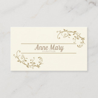 Carte De Visite Clean Cream Color Business Card