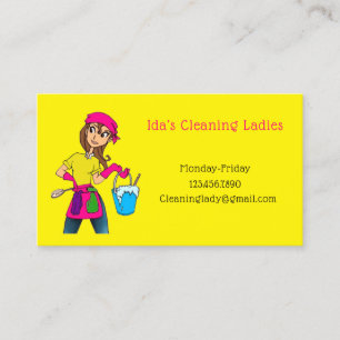 Carte De Visite Cleaning Ladies Company