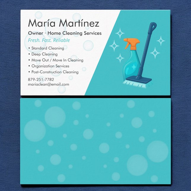 Carte De Visite Cleaning Service Professional (Créateur téléchargé)