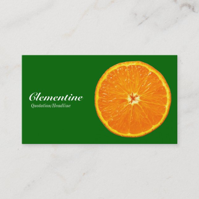 Carte De Visite Clementine - Vert 006600 (Devant)