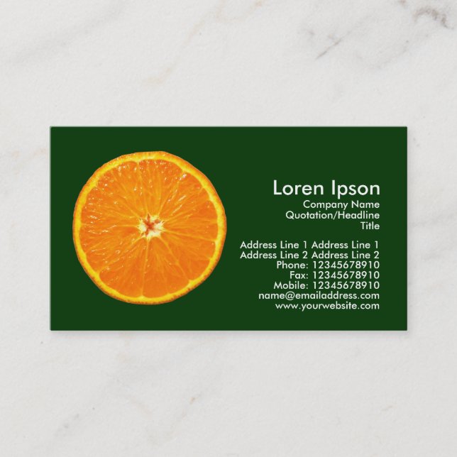 Carte De Visite Clémentine - Vert foncé (Devant)