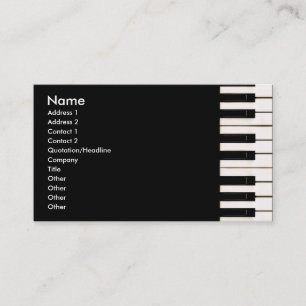 Carte De Visite Clés de piano