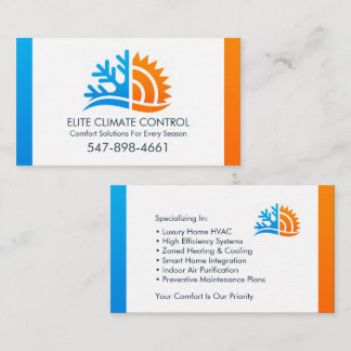 Carte De Visite Climatisation Chauffage & Refroidissement