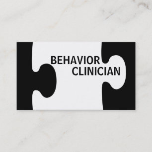Carte De Visite Clinicien du comportement Puzzle Pièce