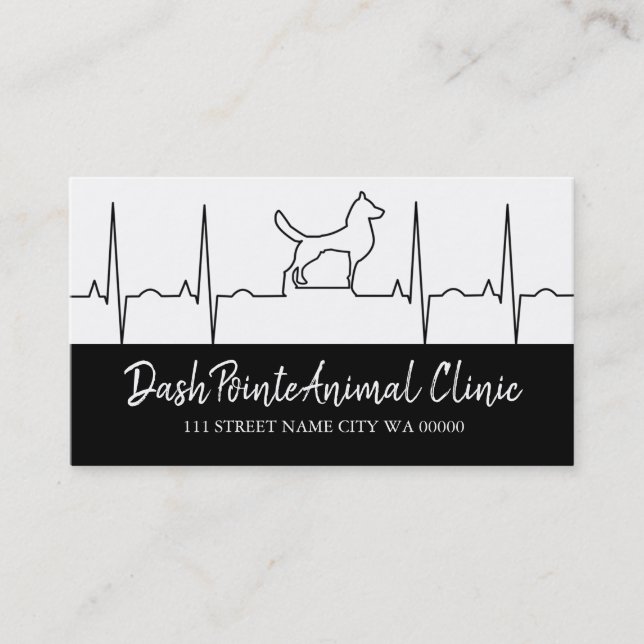 Carte De Visite Clinique animale Abri pour animaux vétérinaires (Devant)