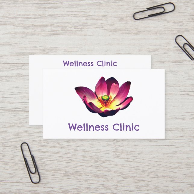 Carte De Visite Clinique de bien-être Pilates Yoga Stretching Stud (Devant/Arrière en situation)